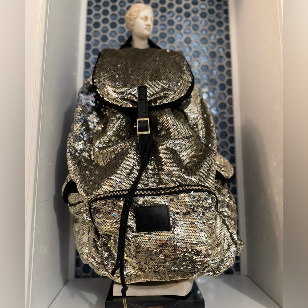 Victoria’s Secret PINK Gold/ Silver Flip Sequin Backpack